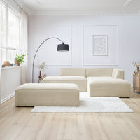 Megève corner sofa with pouf - Bobochic