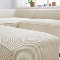 Megève corner sofa with pouf - Bobochic