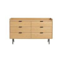 Commode 6 tiroirs métal et MDF Bruna