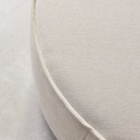 Pouf Dario beige – détail du tissu et de l'assise