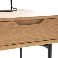 Noyeto oak 2-drawer desk