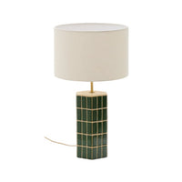 Lampe à poser céramique verte Liria