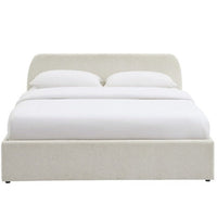 Lit coffre chenille blanc avec sommier