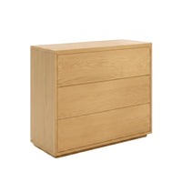Commode 3 tiroirs placage chêne Lisboa