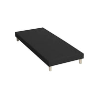 Sommier tapissier simple pin massif hêtre et tissu