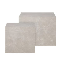 Lot de 2 tables basses effet marbre Minerva