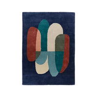 Tapis laine Pluriel Bleu Nuit - Edito