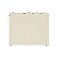 Tête de lit Atlante chenille beige – vue détourée