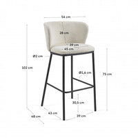 Tabouret Avena bouclette