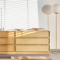 Round designer floor lamp