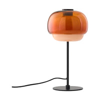 Lampe à poser Kinaro en verre orange foncé – vue détourée
