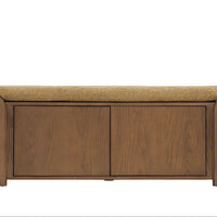 Banc Noemia frêne teinte noyer et tweed marron – vue détourée
