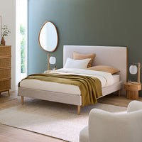 Tête de lit Telmara beige – mise en ambiance chambre