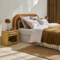 Table de chevet Newick moka – mise en ambiance chambre