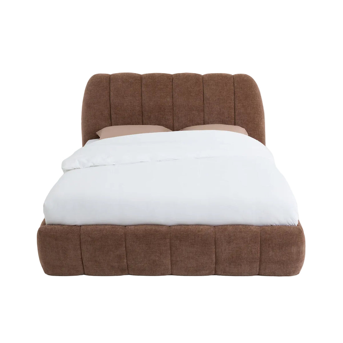 Lit coffre Noma velours côtelé – vue de trois quarts
