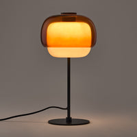 Lampe à poser Kinaro – vue de côté du double abat-jour
