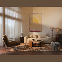 Fauteuil tissu crêpé acier chromé Aurore - NV GALLERY