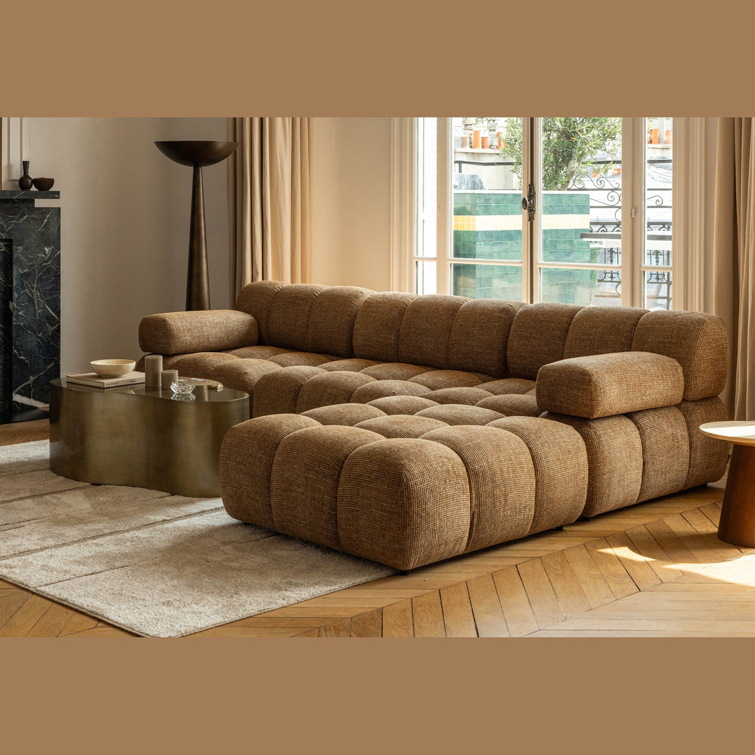 Waffle straight sofa - NV GALLERY