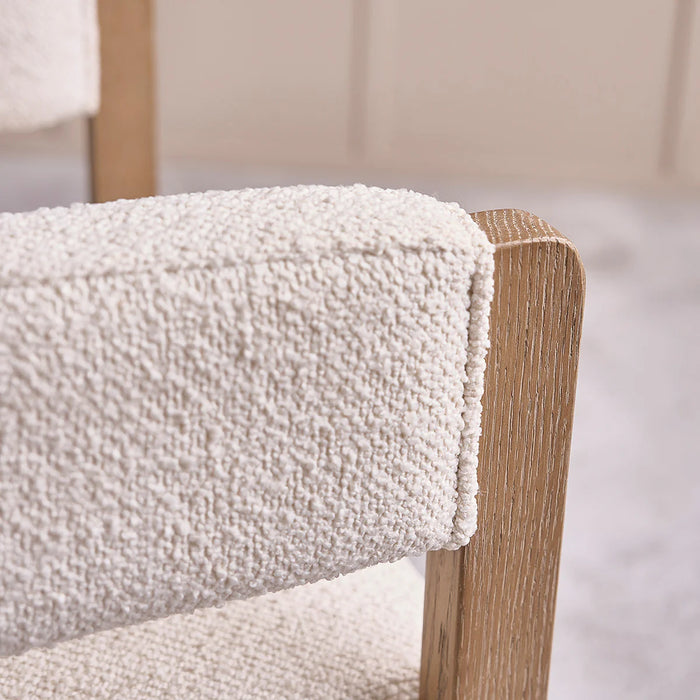 Chaise chêne rouge et bouclette Clea - Berah Getah