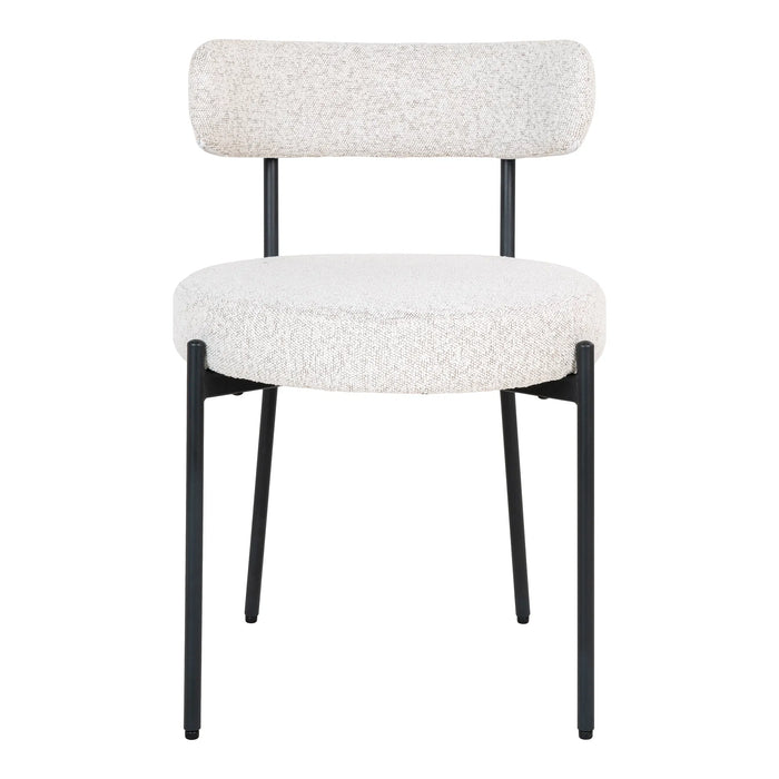 Chaise tissu bouclette et métal Badalona
