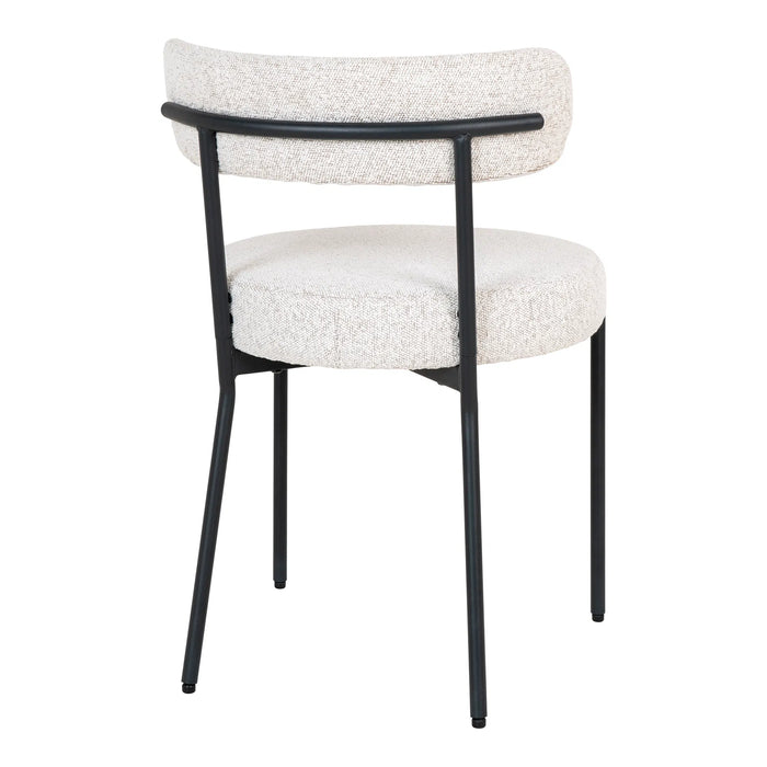 Chaise tissu bouclette et métal Badalona
