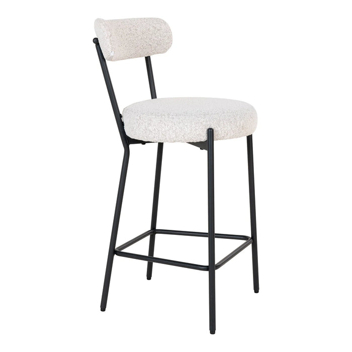 Tabouret tissu bouclette et métal Badalona