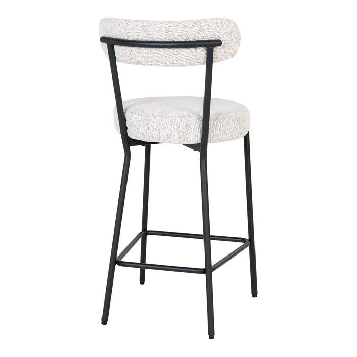 Tabouret tissu bouclette et métal Badalona