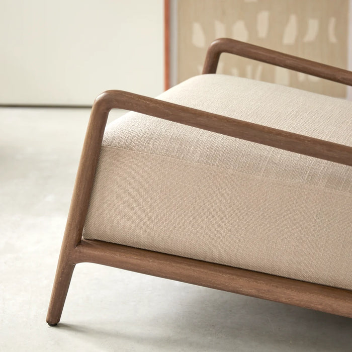 Fauteuil mindi massif tissu Romane - Tikamoon
