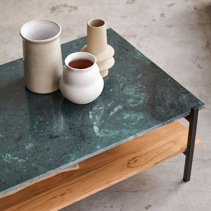 Table basse marbre et acacia Edit - Tikamoon