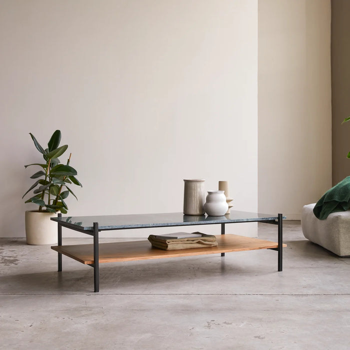 Table basse marbre et acacia Edit - Tikamoon
