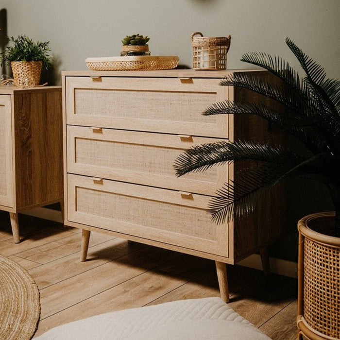 Commode 3 tiroirs panneaux de particules Aumale