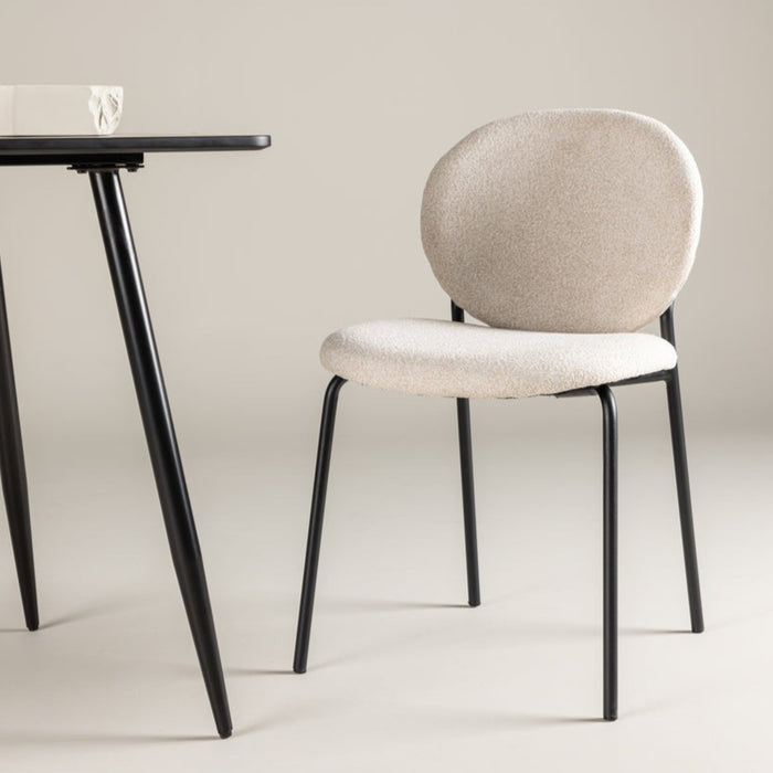 Chaise tissu et métal Vault