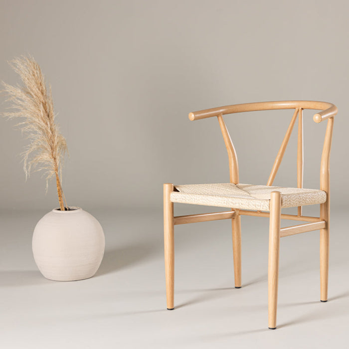 Chaise bois massif et fibres naturelles Hidalgo