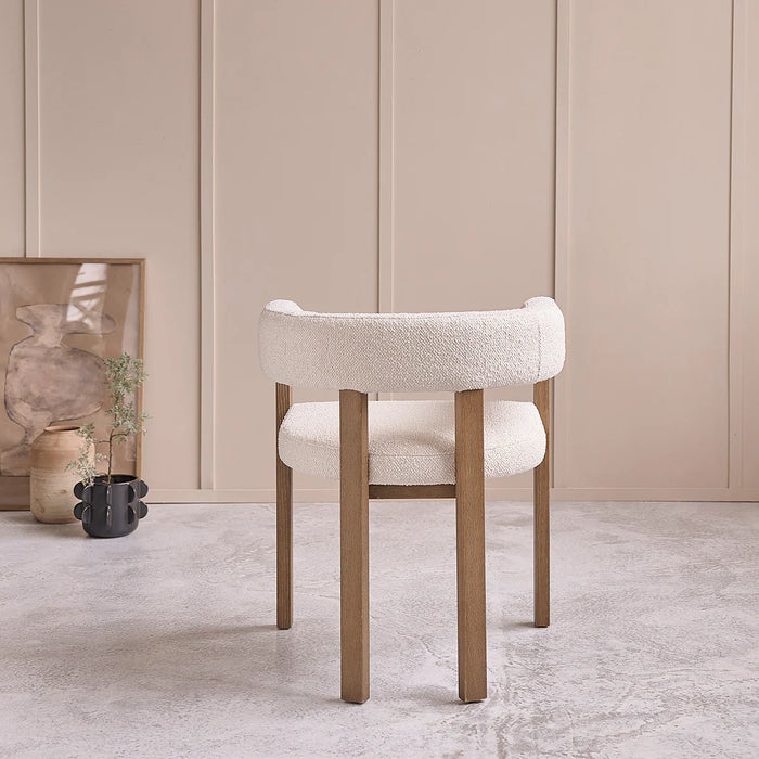 Chaise chêne rouge et bouclette Clea - Berah Getah