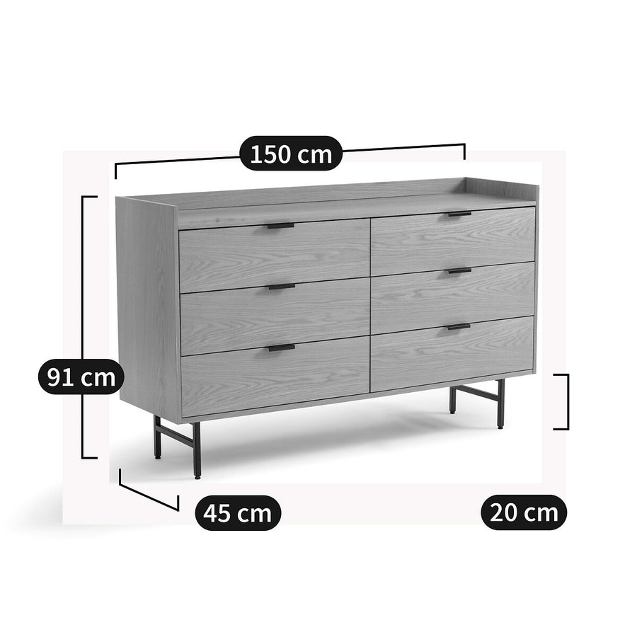Commode 6 tiroirs Bruna