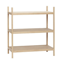 Étagère basse chêne massif et MDF Wadden