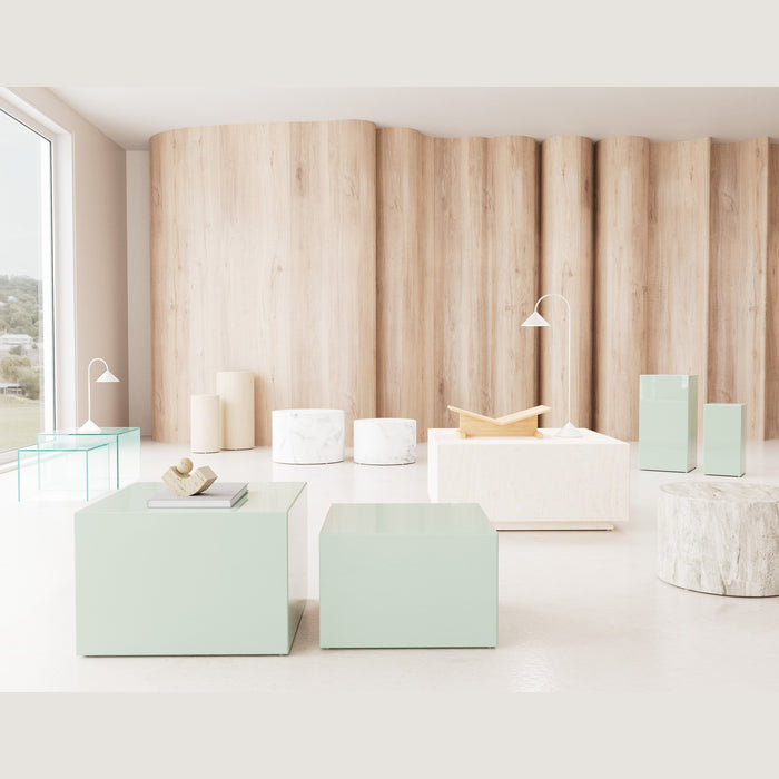 Table basse effet travertin Mina