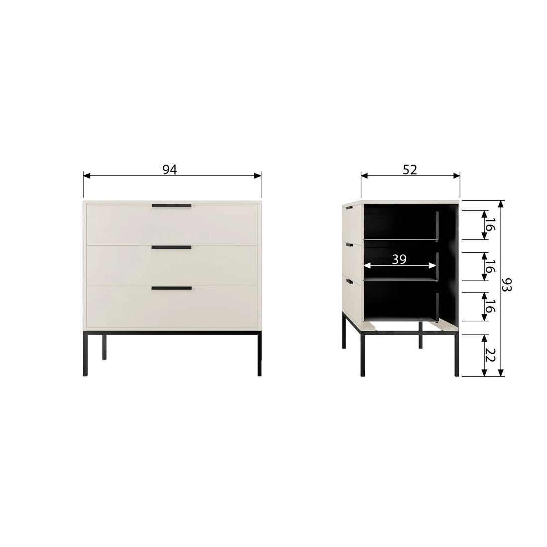Commode Adam Beige