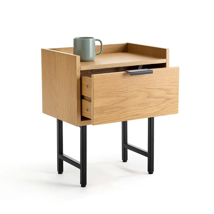 Table de chevet MDF et métal Bruna