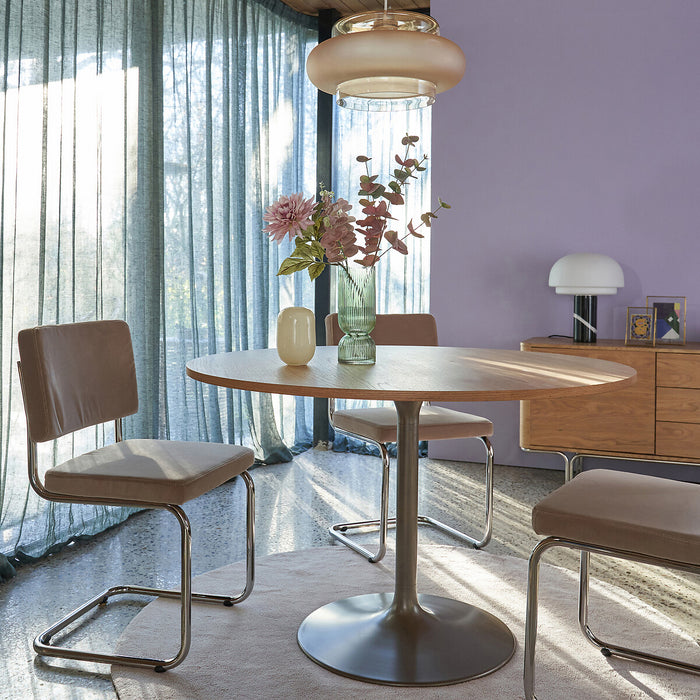 Table à manger ronde MDF Tulipe