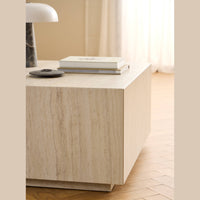 Table basse effet travertin Mina