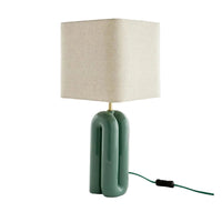 Lampe à poser céramique sauge Saugues vue d'ensemble