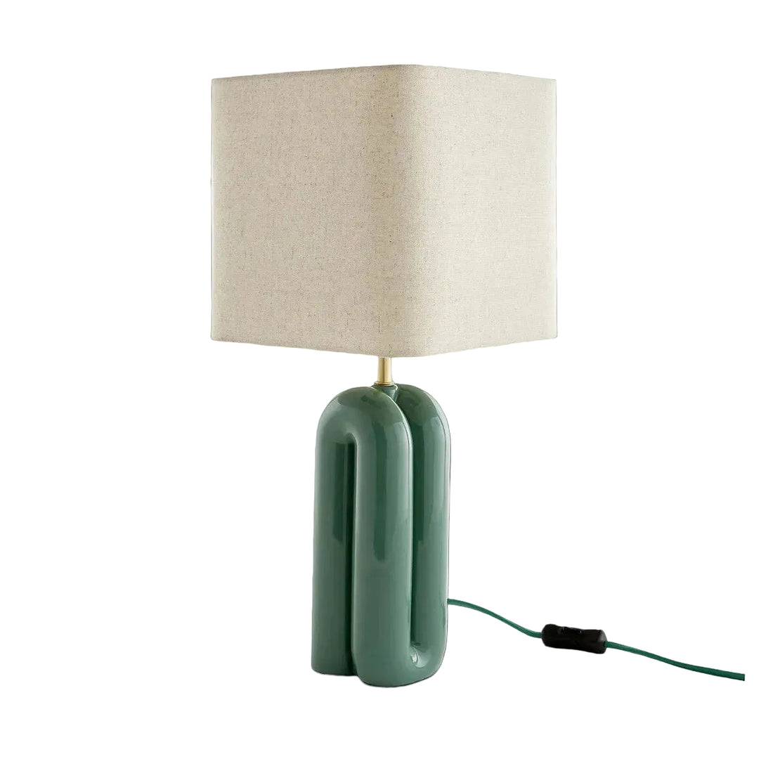 Lampe à poser céramique sauge Saugues vue d'ensemble