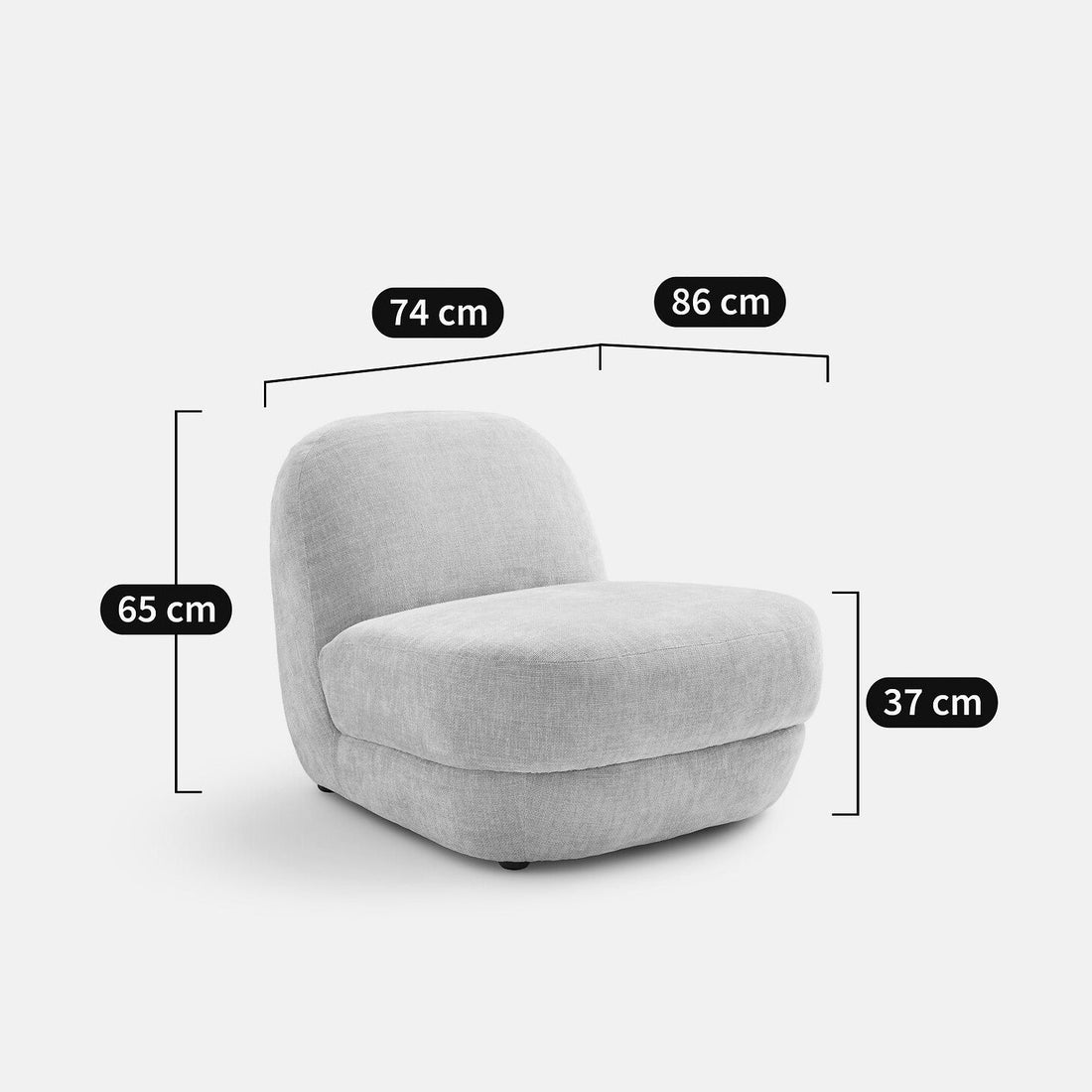 Fauteuil Olko Tissu texturé