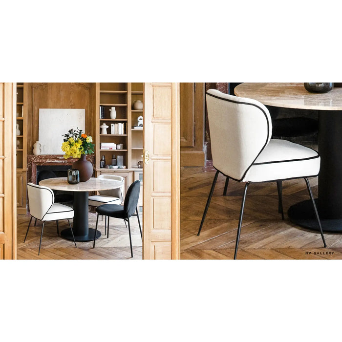 Chaise tissu et acier Wayne - NV GALLERY