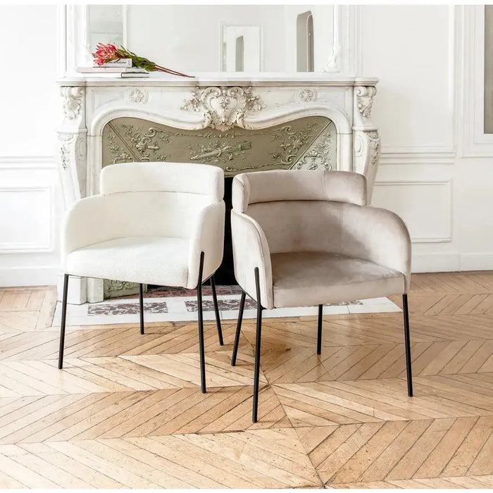 Chaise tissu et acier Baron - NV GALLERY