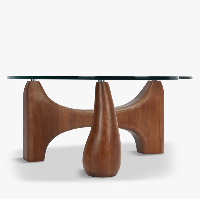 Table basse frêne et verre trempé Orwell - NV GALLERY