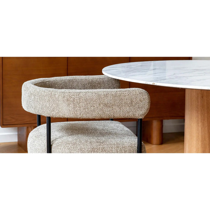 Chaise tissu et acier Arcade - NV GALLERY
