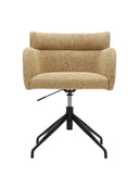 Chaise de bureau Baron tweed jaune miami et métal noir – vue détourée