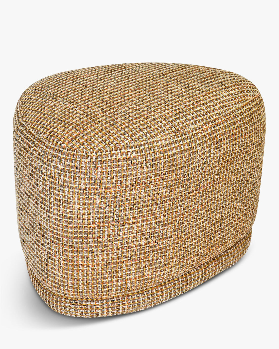 Pouf Enzo Tweed jaune miami – vue détourée